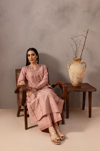 BATIK-2PIECE DHANAK EMBROIDERED SHIRT WITH DHANAK EMB TROUSER-BIC-15017