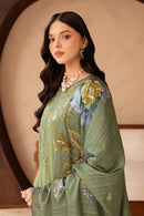 BATIK-3PC LAWN EMBROIDERED SHIRT WITH MONARK PRINT DUPATTA AND EMB TROUSER-BIC-3700