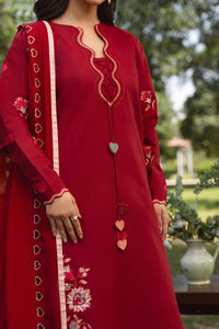 MANNAT-3PC DHANAK EMBROIDERED SHIRT WITH CHIFFON EMBROIDERED DUPATTA AND TROUSER-BIC-5248