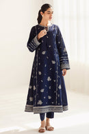 JAZMIN-3PC DHANAK SEQUENCE EMBROIDERED SHIRT WITH COUTRAI PRINTED SHAWL & DHANAK TOUSER-BIC-4182