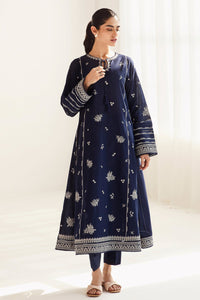 JAZMIN-3PC DHANAK SEQUENCE EMBROIDERED SHIRT WITH COUTRAI PRINTED SHAWL & DHANAK TOUSER-BIC-4182