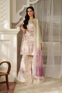 IZNIK-3PC LAWN DIGITAL PRINTED EMB SHIRT WITH SILK TYE&DYE EMB DUPATTA AND PRINTED TROUSER-BIC-027