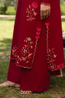 MANNAT-3PC DHANAK EMBROIDERED SHIRT WITH CHIFFON EMBROIDERED DUPATTA AND TROUSER-BIC-5248