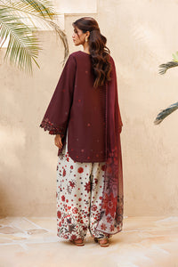 IZNIK-3PC LAWN EMBROIDERED SHIRT WITH SILK PRINTED DUPATTA AND PRINTED TROUSER-BIC-057