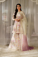 IZNIK-3PC LAWN DIGITAL PRINTED EMB SHIRT WITH SILK TYE&DYE EMB DUPATTA AND PRINTED TROUSER-BIC-027