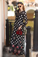 MARIA.B-3PC LAWN PRINTED EMB SHIRT WITH SILK PRINTED DUPATTA AND PRINTED TROUSER-BIC-072