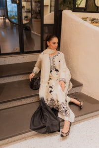 MIRANA-3PC DHANAK EMBROIDERED SHIRT WITH BAMBER TYE&DYE CHIFFON DUPATTA AND TROUSER-BIC-4249
