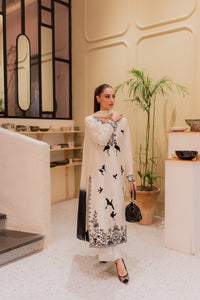 MIRANA-3PC DHANAK EMBROIDERED SHIRT WITH BAMBER TYE&DYE CHIFFON DUPATTA AND TROUSER-BIC-4249