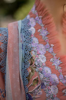 SOBIA NAZIR-3PC KARANDI PRINTED EMBROIDERED SHIRT WITH KARANDI PRINTED DUPATTA AND TROUSER-BIC-2565