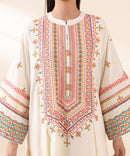 SAPPHIRE-3PC DHANAK EMBROIDERED SHIRT WITH COUTRAI PRINTED SHAWL AND TROUSER-BIC-4006