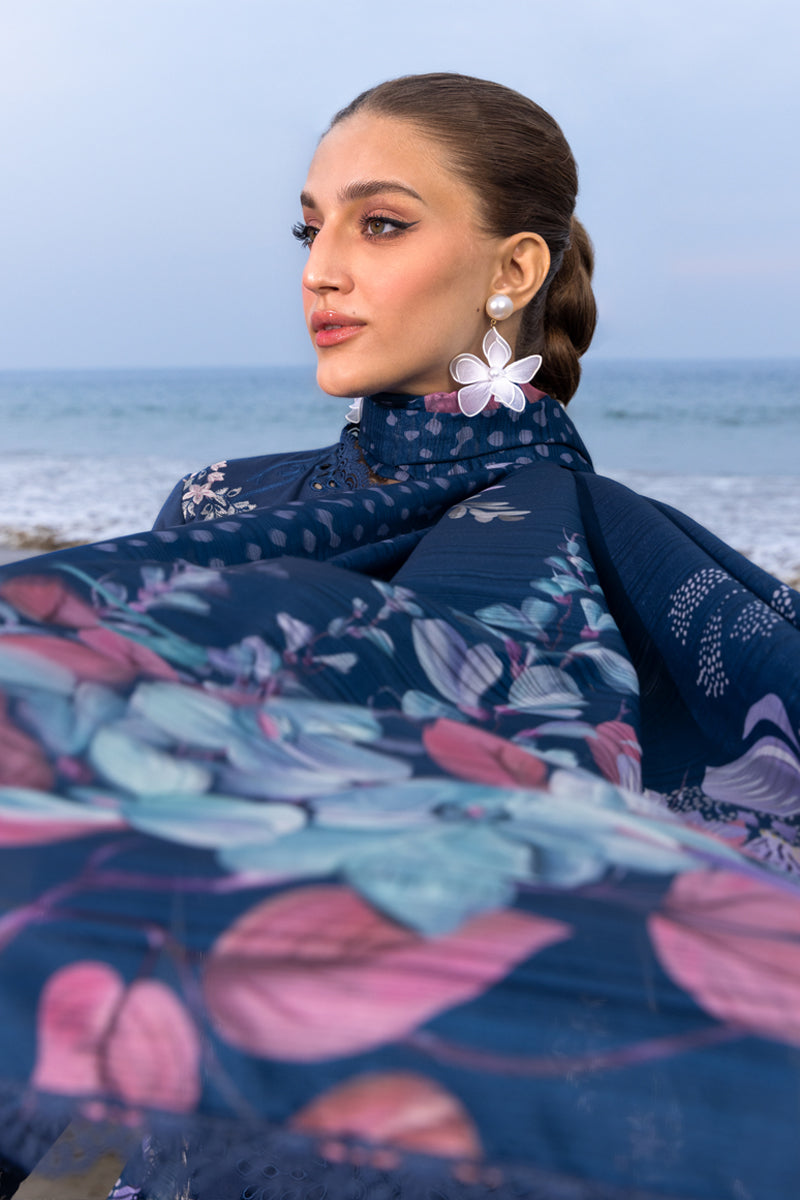 RANG RASIYA-3PC LAWN CHIKAANKARI EMBROIDERED SHIRT WITH CHIFFON EMBROIDERED DUPATTA & TROUSER-BIC-4659