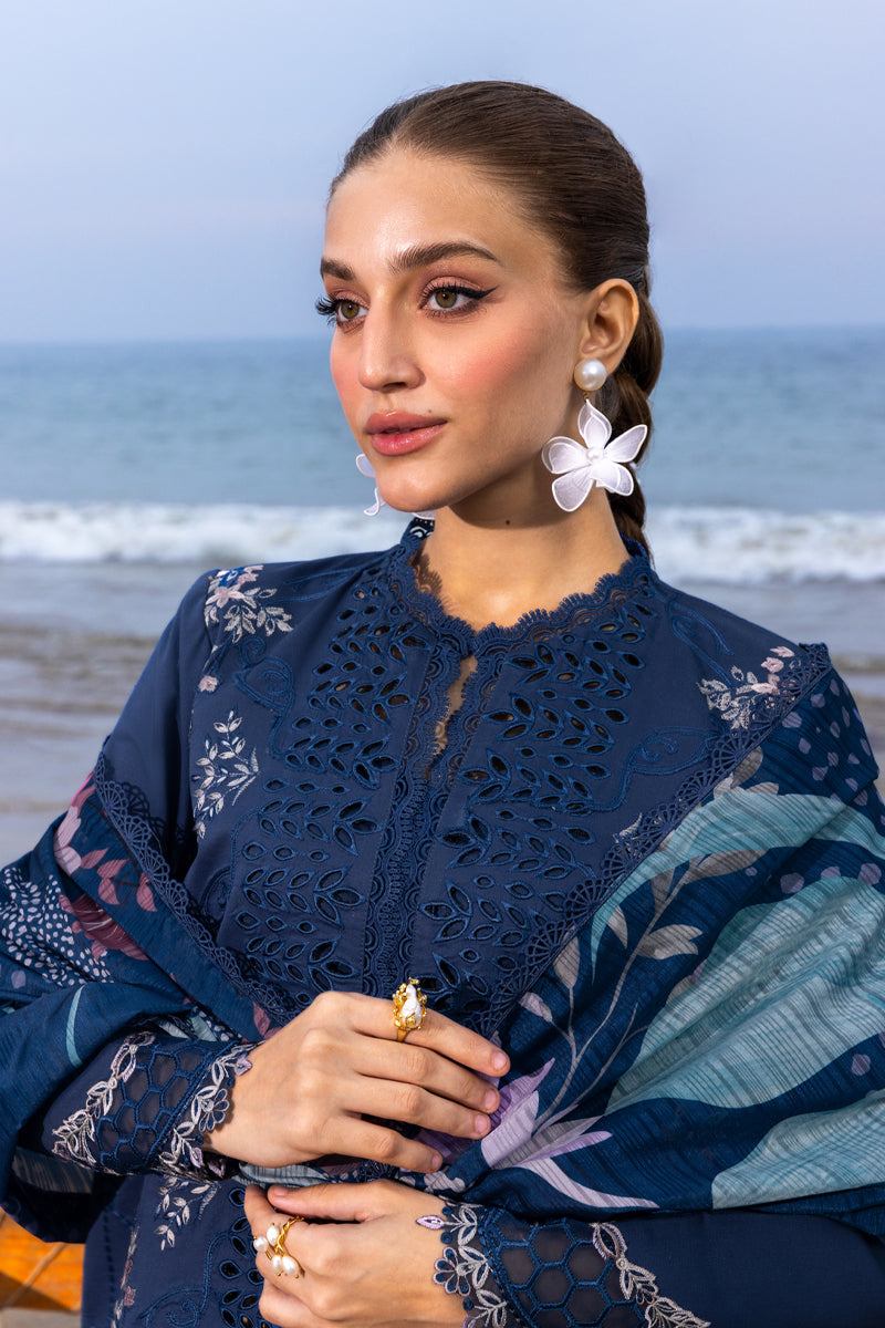 RANG RASIYA-3PC LAWN CHIKAANKARI EMBROIDERED SHIRT WITH CHIFFON EMBROIDERED DUPATTA & TROUSER-BIC-4659