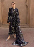 CRIMSON-3PC DHANAK EMBROIDERED SHIRT WITH WOOL PRINTED EMB SHAWL AND TROUSER-BIC-5148
