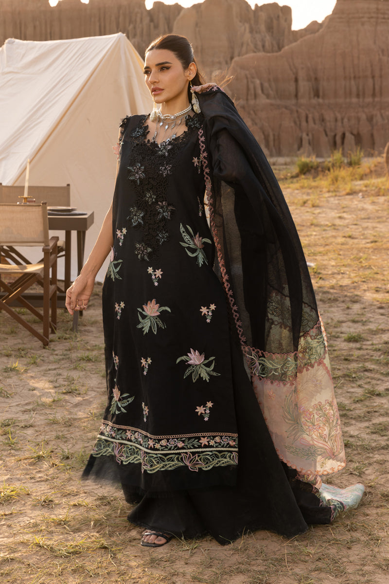 RANG RASIYA-3PC LAWN EMBROIDERED SHIRT WITH KHADDI NET EMBROIDERED DUPATTA AND TROUSER-BIC-4661