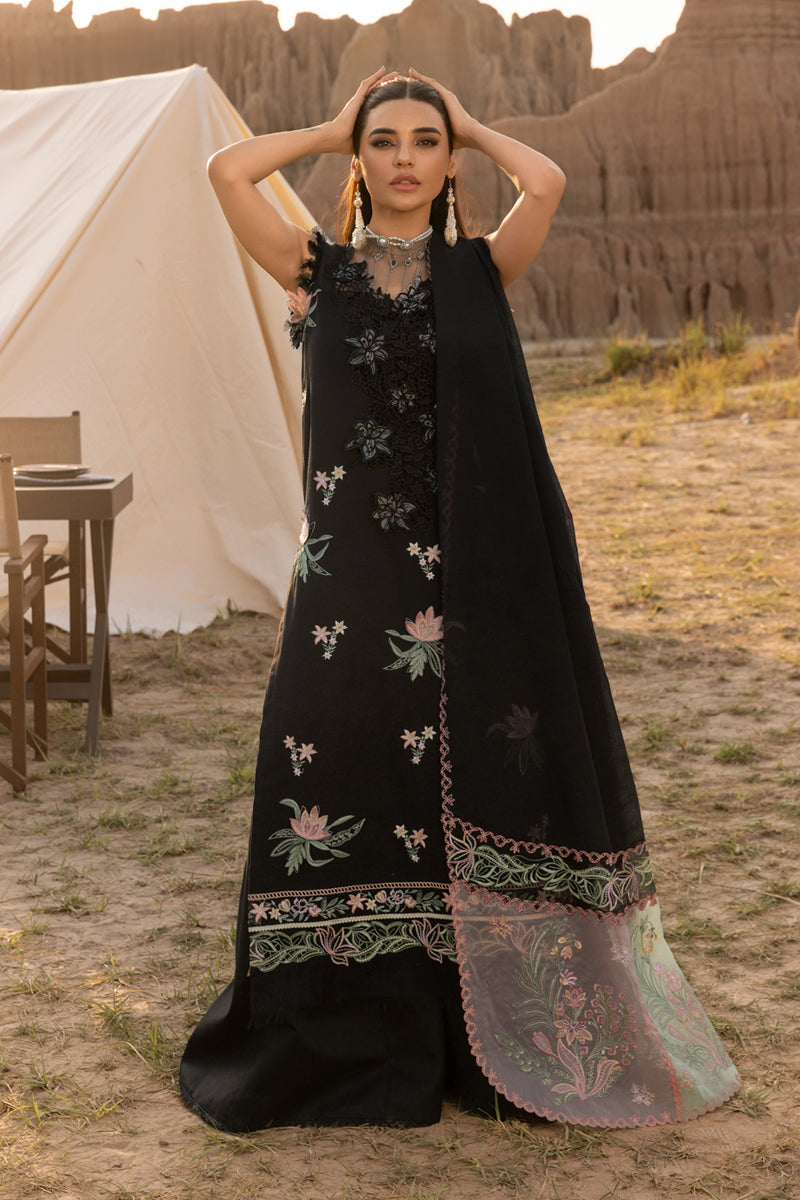 RANG RASIYA-3PC LAWN EMBROIDERED SHIRT WITH KHADDI NET EMBROIDERED DUPATTA AND TROUSER-BIC-4661