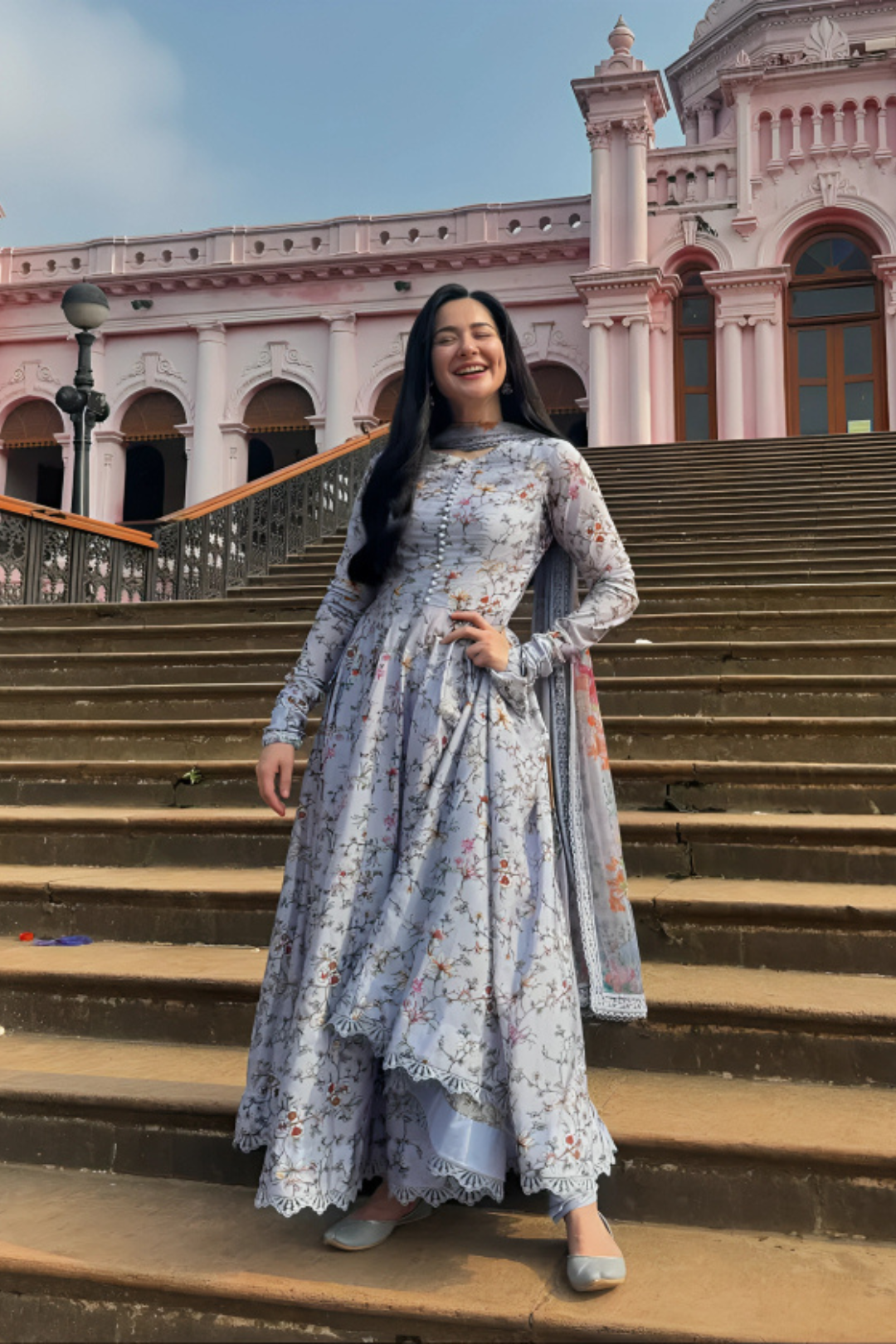 SAPPHIRE-3PC KHADDAR PRINTED SHIRT WITH KHADDAR PRINTED DUPATTA AND PRINTED TROUSER-BIC-