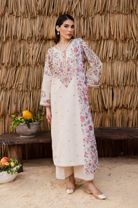 BATIK-3PC DHANAK EMBROIDERED SHIRT WITH WOOL PRINTED SHAWL AND EMB TROUSER -BIC-5040