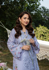 ELAF-3PC DHANAK EMBROIDERED SHIRT WITH DHANAK EMBROIDERED SHAWL AND TROUSER-BIC-5218
