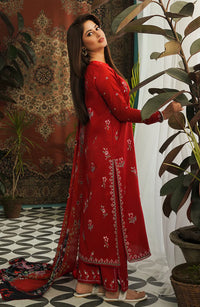 SERAN-3PC LAWN EMBROIDERED SHIRT WITH MONARK PRINT DUPATTA & EMB TROUSER-BIC-3646