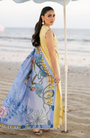 SERAN-3PC LAWN EMBROIDERED SHIRT WITH CHIFFON PRINTED DUPATTA AND TROUSER-BIC-4850