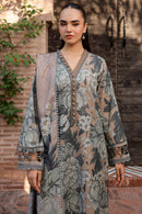 BAROQUE-3PC KHADDAR PRINTED SHIRT WITH KHADDAR PRINTED DUPATTA AND PRINT TROUSER-BIC-2648