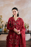 MARYAM HUSSAIN-3PC LAWN HEAVY EMBROIDERED SHIRT WITH KHADDI NET EMB DUPATTA AND TROUSER-BIC-4898
