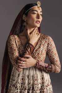 ZARA SHAH JAHAN-3PC DIGITAL PRINTED FROCK WITH SILK PRINTED DUPATTA & DYED TROUSER-BIC-068