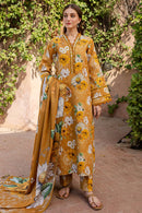 BAROQUE-3PC KHADDAR PRINTED SHIRT WITH KHADDAR PRINTED DUPATTA AND PRINT TROUSER-BIC-2642