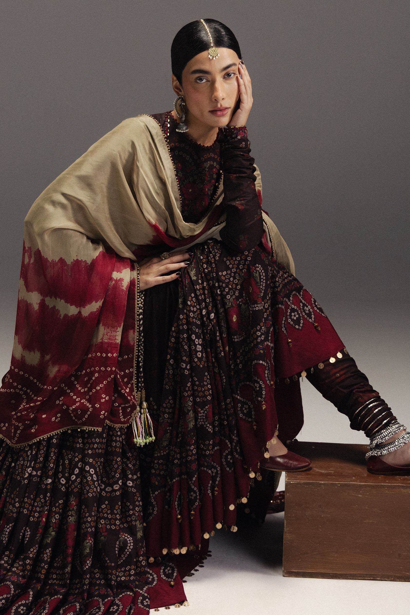 ZARA SHAH JAHAN-3PC DIGITAL PRINTED FROCK WITH SILK PRINTED DUPATTA & PRINT TROUSER-BIC-071
