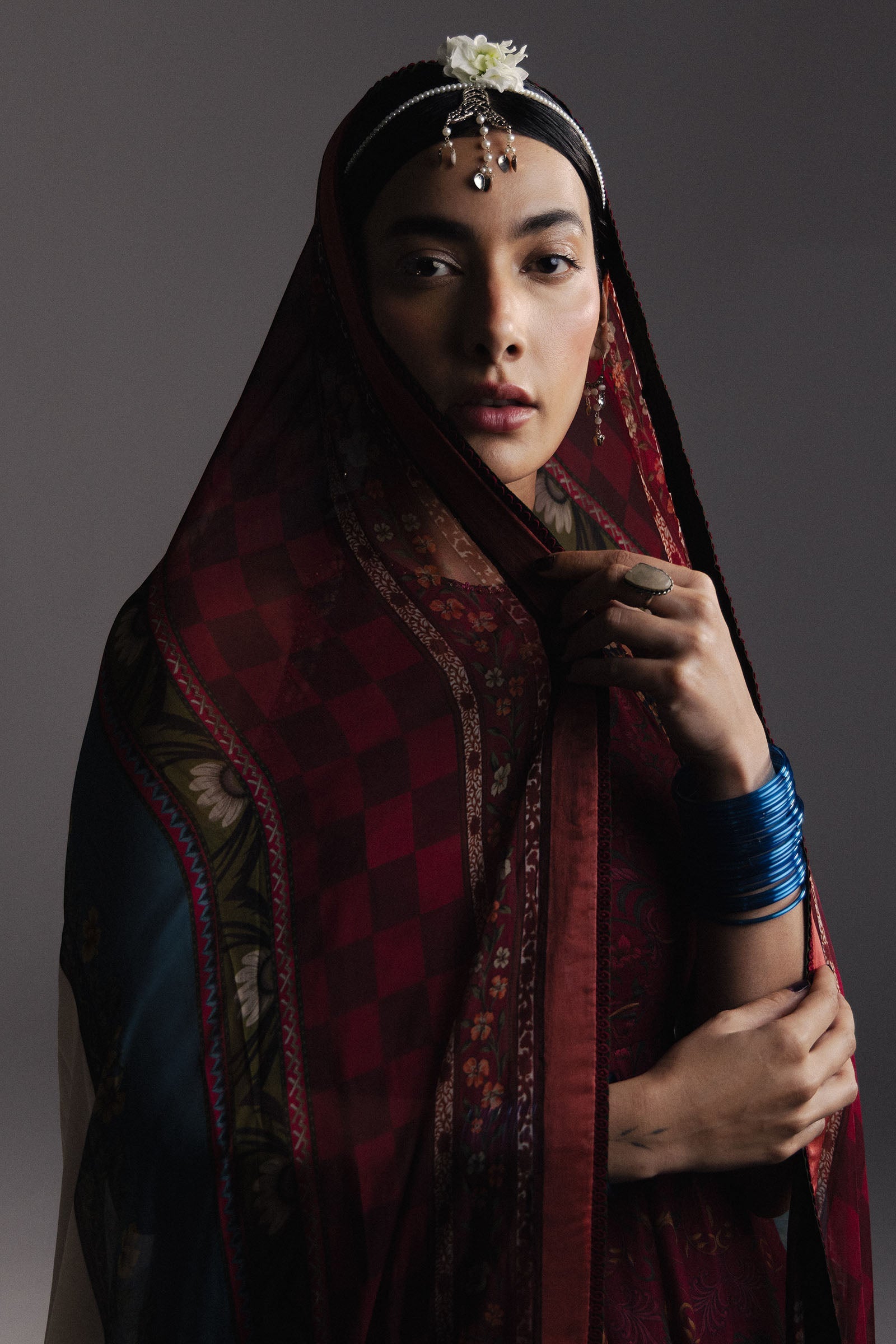 ZARA SHAH JAHAN-3PC DIGITAL PRINTED FROCK WITH SILK PRINTED DUPATTA & DYED TROUSER-BIC-076