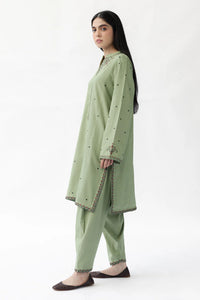 ZARA SHAH JAHAN-2PC DHANAK EMBROIDERED SHIRT WITH DHANAK EMBROIDRED SLEEVES-BIC-143