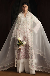 ZARA SHAHJAHAN-3PC LAWN EMBROIDERED SHIRT WITH KHADDI NET EMB DUPATTA AND EMB TROUSER-BIC-4893