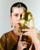 HUSSAIN REHAR - 3PC LAWN HEAVY EMBROIDERED SHIRT WITH MONARK PRINTED DUPATTA AND EMB TROUSER-BIC-3799