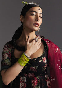 ZARA SHAH JAHAN-3PC DIGITAL PRINTED FROCK WITH SILK PRINTED DUPATTA & DYED TROUSER-BIC-070