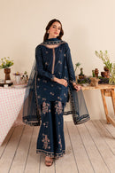 BATIK-3PC DHANAK EMBROIDERED SHIRT DHANAK EMBROIDERED SHAWL AND EMB TROUSER-BIC-4173