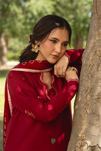 MANNAT-3PC DHANAK EMBROIDERED SHIRT WITH CHIFFON EMBROIDERED DUPATTA AND TROUSER-BIC-5248