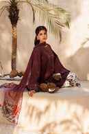 IZNIK-3PC LAWN EMBROIDERED SHIRT WITH SILK PRINTED DUPATTA AND PRINTED TROUSER-BIC-057