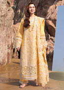 IMROZIA-3PC LAWN CHIKANKARI EMBROIDERED SHIRT WITH KHADDI NET EMB DUPATTA AND EMB TROUSER-BIC-4707