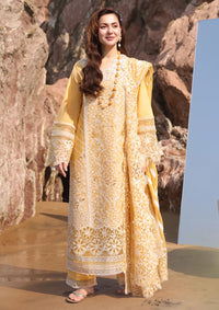 IMROZIA-3PC LAWN CHIKANKARI EMBROIDERED SHIRT WITH KHADDI NET EMB DUPATTA AND EMB TROUSER-BIC-4707