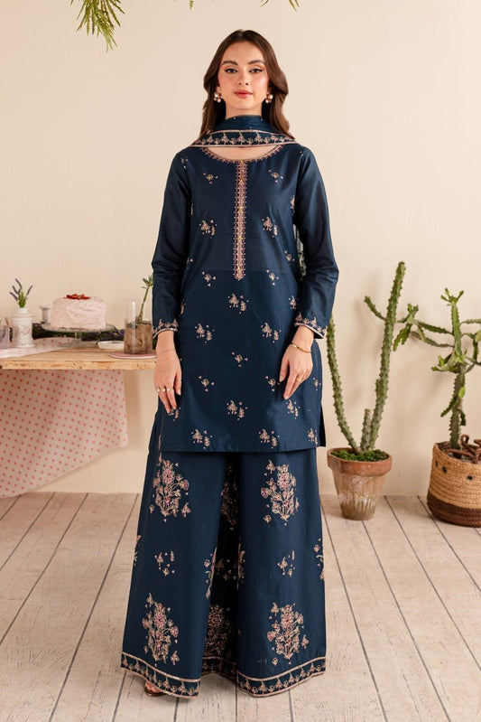 BATIK-3PC LAWN EMBROIDERED SHIRT LAWN EMBROIDERED DUPATTA AND EMB TROUSER-BIC-3621