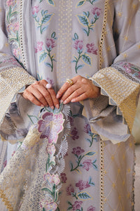 MARYAM HUSSAIN-3PC LAWN EMBROIDERED SHIRT WITH KHADDI NET EMB DUPATTA AND TROUSER-BIC-4913