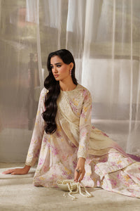 IZNIK-3PC LAWN DIGITAL PRINTED EMB SHIRT WITH SILK TYE&DYE EMB DUPATTA AND PRINTED TROUSER-BIC-027