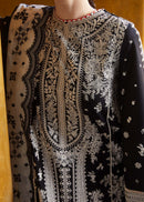 HUSSAIN REHAR-3PC DHANAK EMBROIDERED SHIRT WITH COTTON NET EMBROIDERED DUPATTA AND EMB TROUSER-BIC-4196
