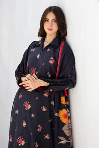 BAROQUE-3PC KHADDAR PRINTED SHIRT WITH KHADDAR PRINT DUPATTA AND PRINT TROUSER-BIC-2605