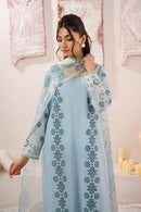 IZNIK - 3PC LAWN BORER EMBROIDERED SHIRT WITH MONARK PRINTED DUPATTA AND TROUSER-BIC-3739