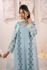 IZNIK - 3PC LAWN BORER EMBROIDERED SHIRT WITH MONARK PRINTED DUPATTA AND TROUSER-BIC-3739