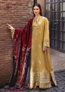 HUSSAIN REHAR-3PC DHANAK EMBROIDERED SHIRT WITH WOOL DIGITAL PRINT SHAWL AND TROUSER-BIC-5157
