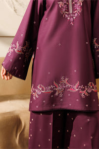 IZNIK-3PC DHANAK EMBROIDERED SHIRT WITH WOOL PRINTED SHAWL AND TROUSER-BIC-5078