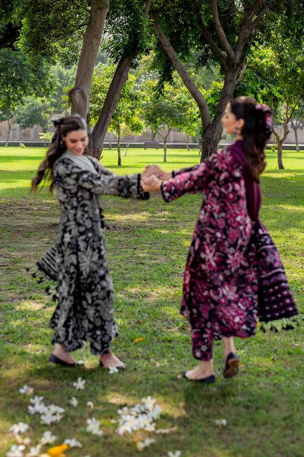 BAROUQUE-3PC KHADDAR PRINTED  SHIRT WITH KHADDAR PRINT DUPATTA AND PRINT TROUSER-BIC-2633