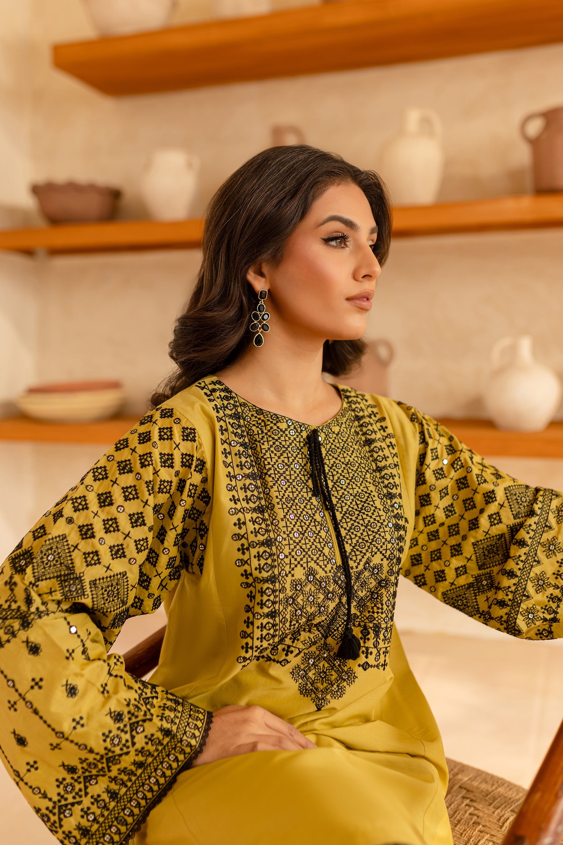 BATIK-2PC SEQUIN LAWN EMBROIDERED SHIRT WITH SEQUIN LAWN EMBROIDERED TROUSER-BIC-3480